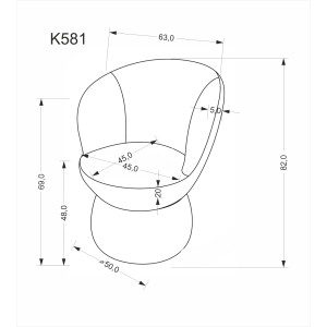 K581 krzesło beżowy