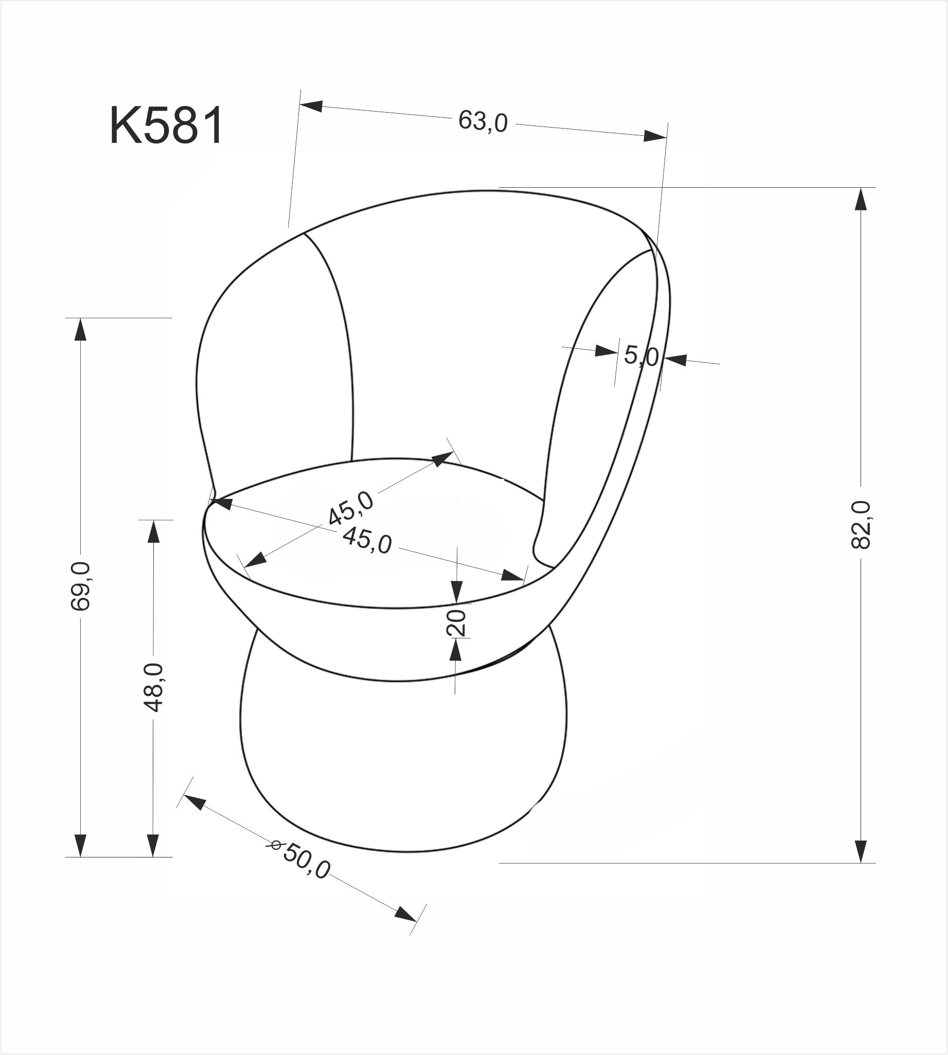 K581 krzesło beżowy