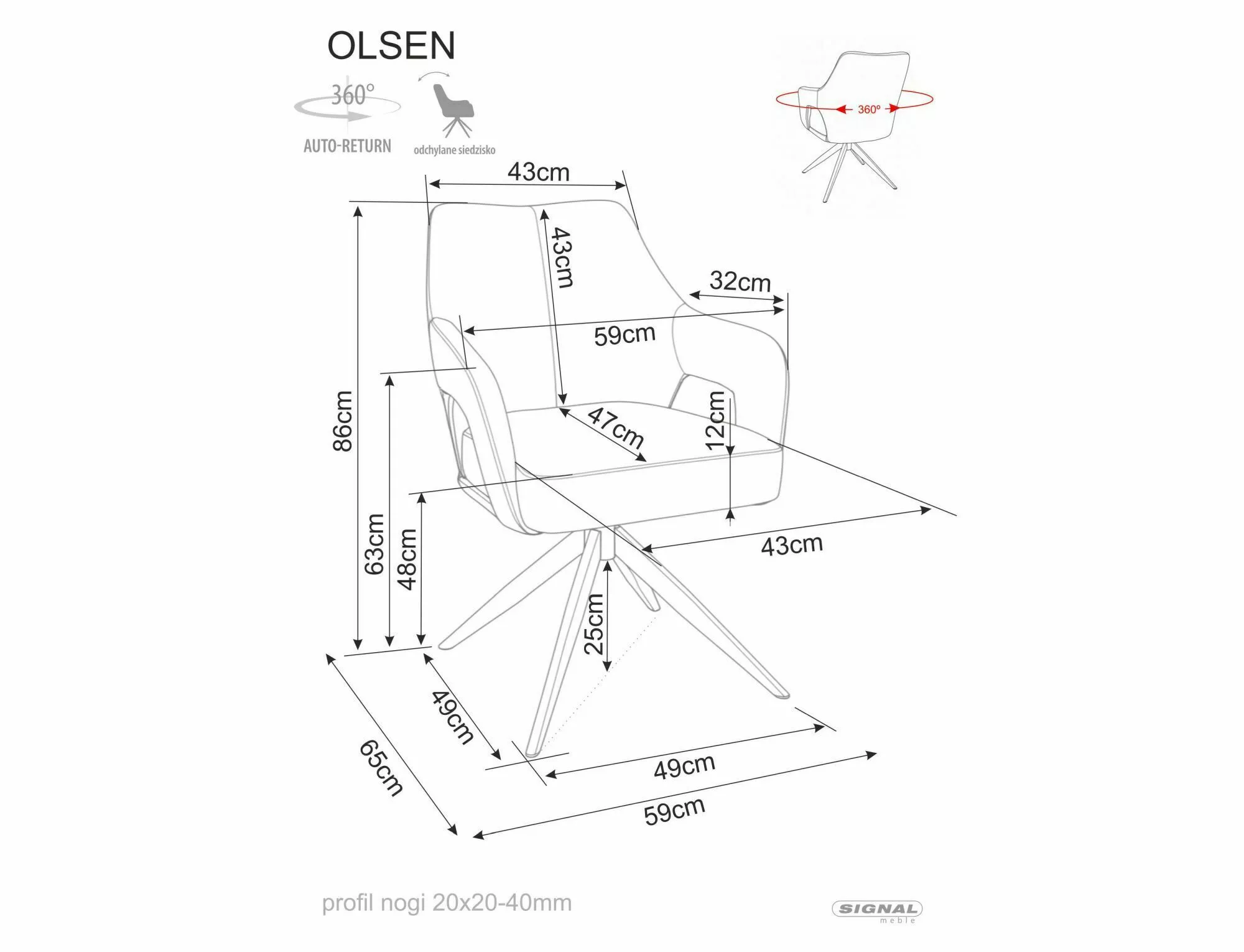 Krzesło olsen noelle