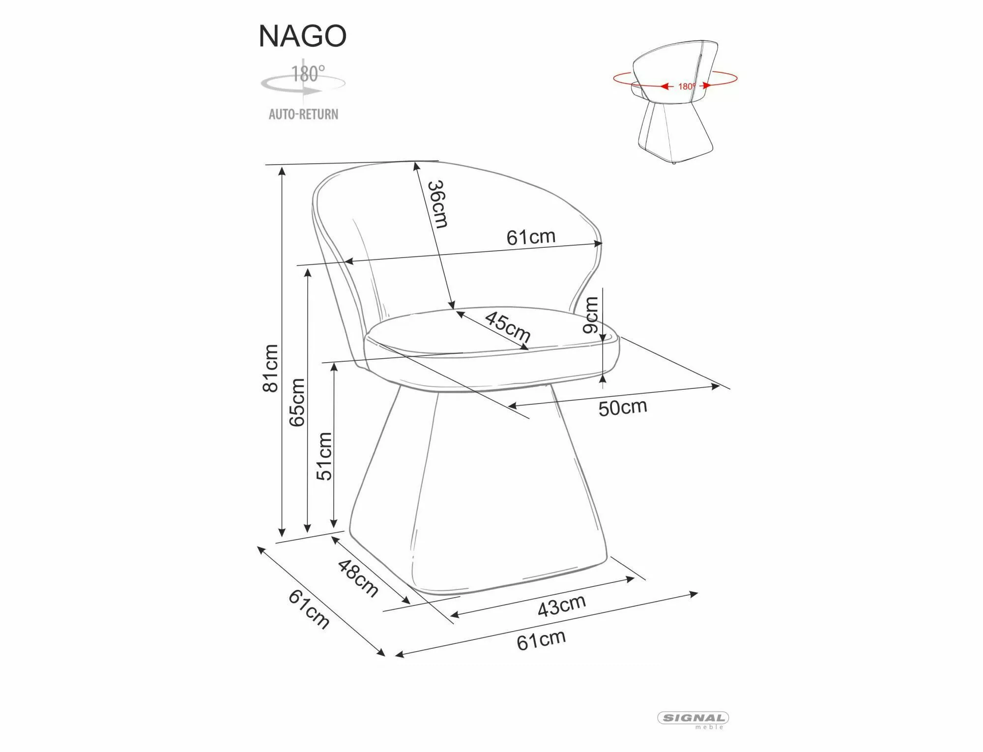 Krzesło nago noelle