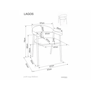 Krzesło lagos d raven