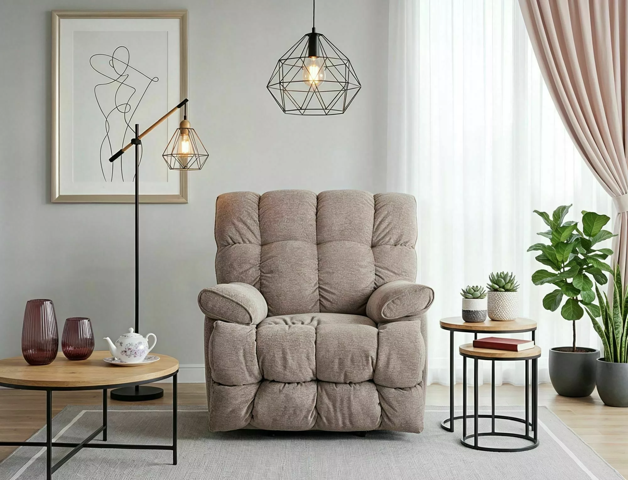 Fotel rozkładany homer raven