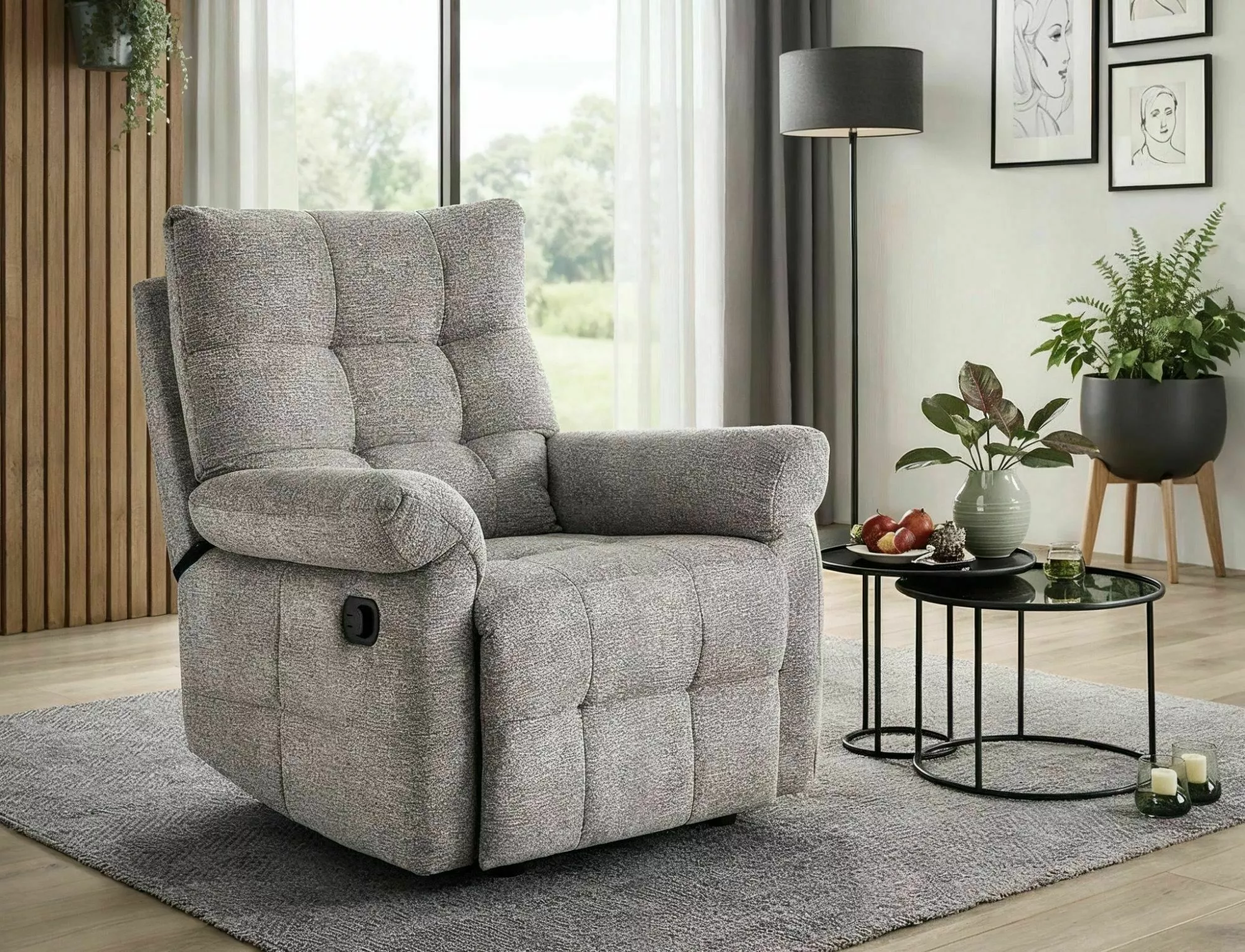 Fotel rozkładany atos raven