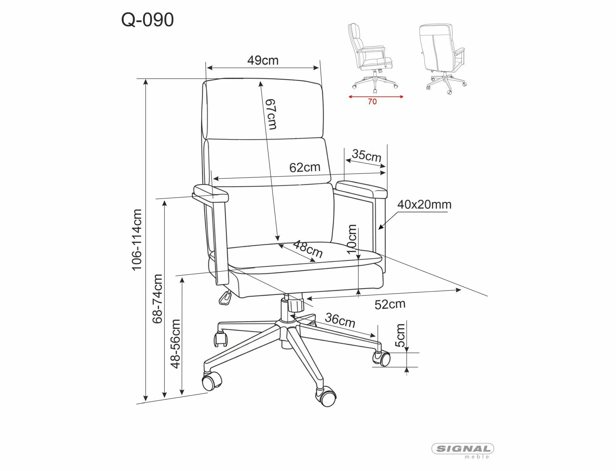 Fotel obrotowy q-090