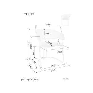 Krzesło tulipe velvet