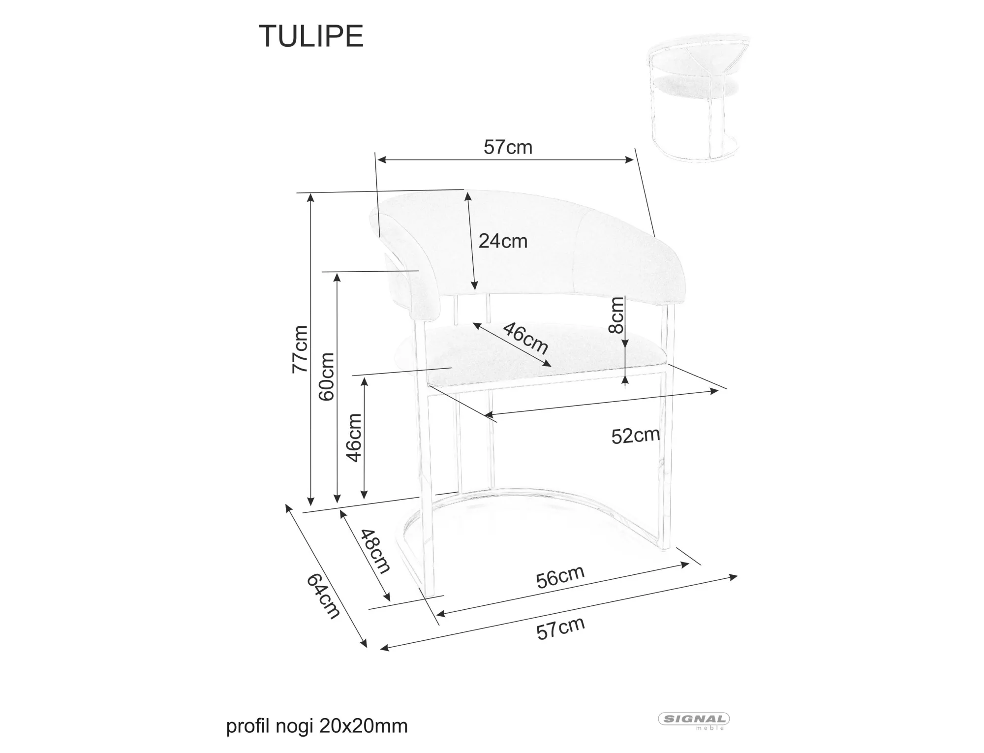 Krzesło tulipe velvet