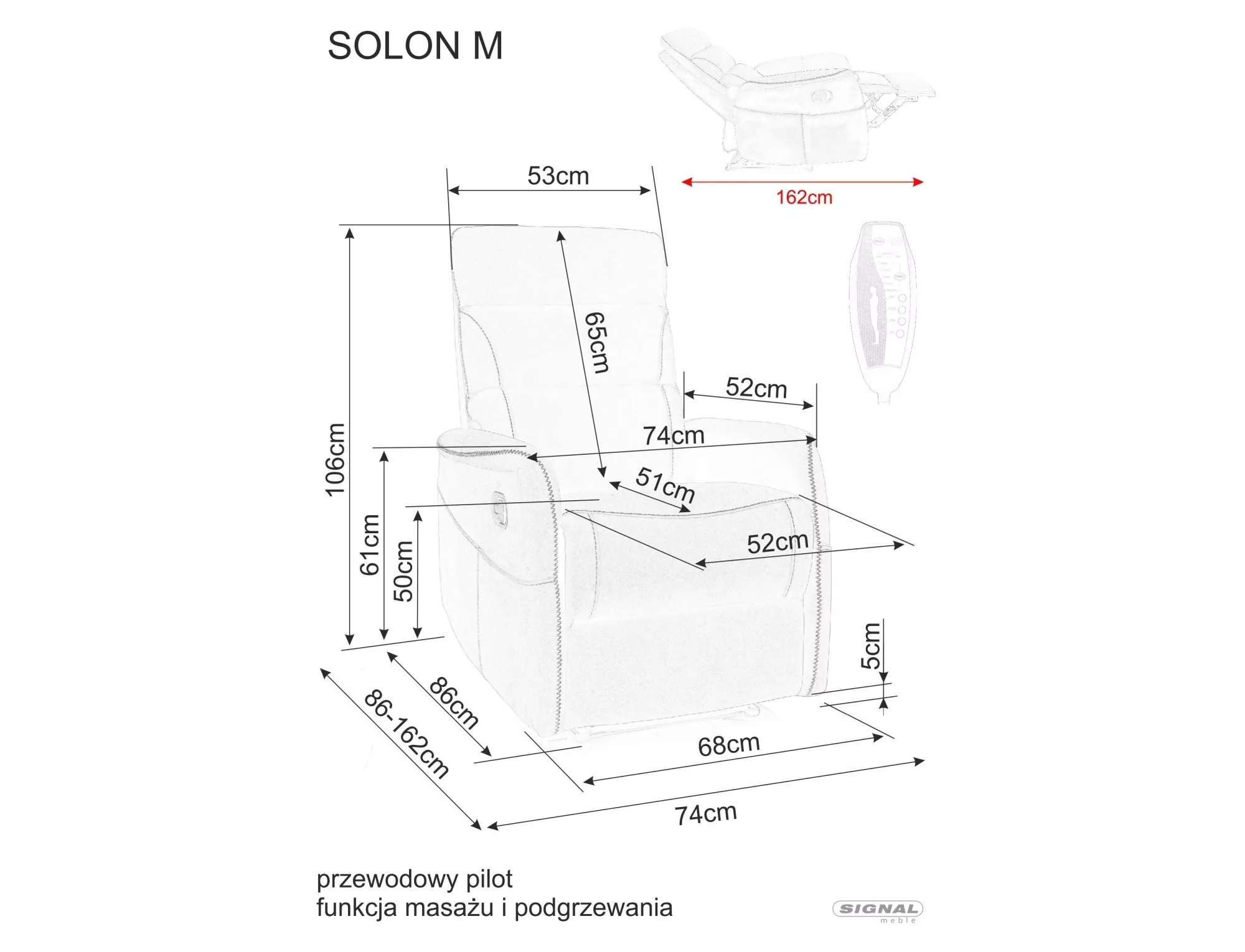 Fotel rozkładany solon m brego