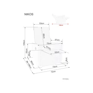 Fotel rozkładany nikos brego