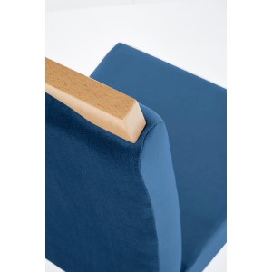 CLARION krzesło dąb miodowy / tap: MONOLITH 77 (granatowy)