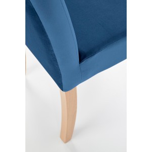 CLARION krzesło dąb miodowy / tap: MONOLITH 77 (granatowy)