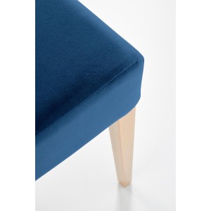 CLARION krzesło dąb miodowy / tap: MONOLITH 77 (granatowy)