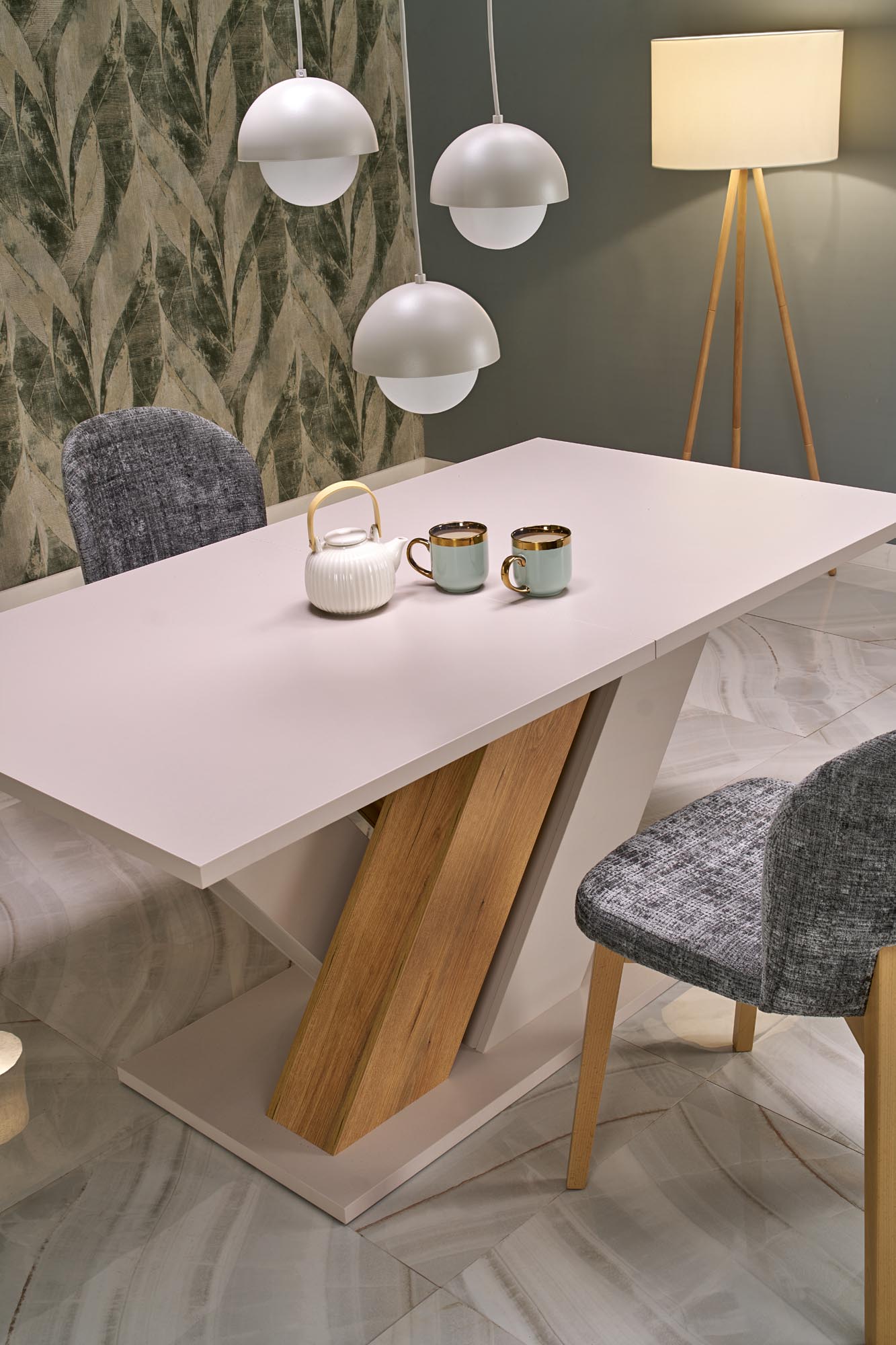 BASSO krzesło dąb naturalny / tap: CREMONA 96 (popiel)