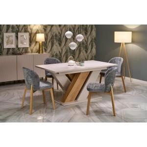 BASSO krzesło dąb naturalny / tap: CREMONA 96 (popiel)