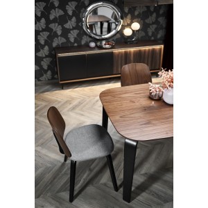 PEDRO stół, blat - orzechowy, noga - czarny