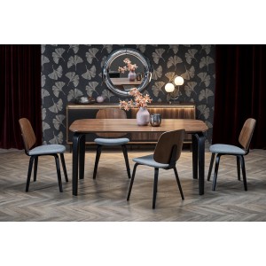 PEDRO stół, blat - orzechowy, noga - czarny