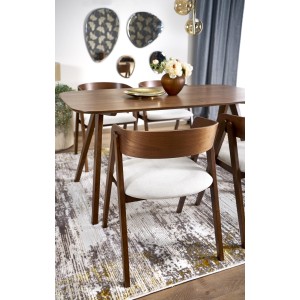 MIGUEL stół, blat - orzechowy, noga - orzechowy