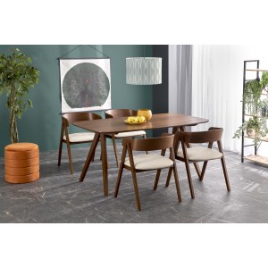 MIGUEL stół, blat - orzechowy, noga - orzechowy