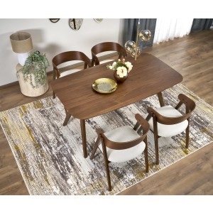 MIGUEL stół, blat - orzechowy, noga - orzechowy