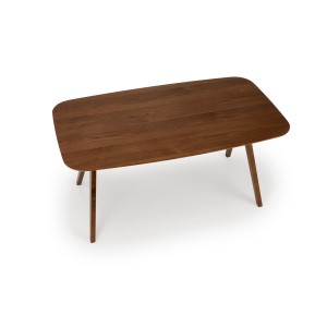 MIGUEL stół, blat - orzechowy, noga - orzechowy