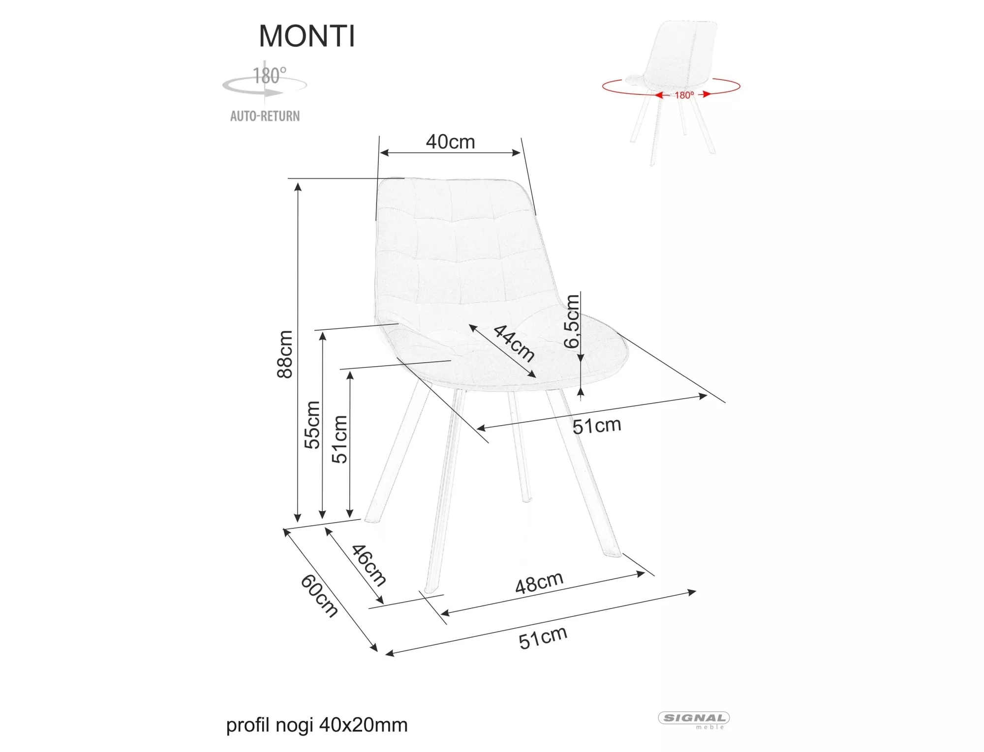 Krzesło monti velvet