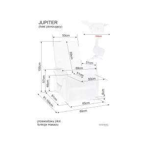 Fotel rozkładany jupiter m brego