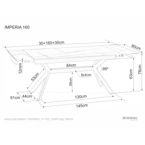 Stół imperia 160