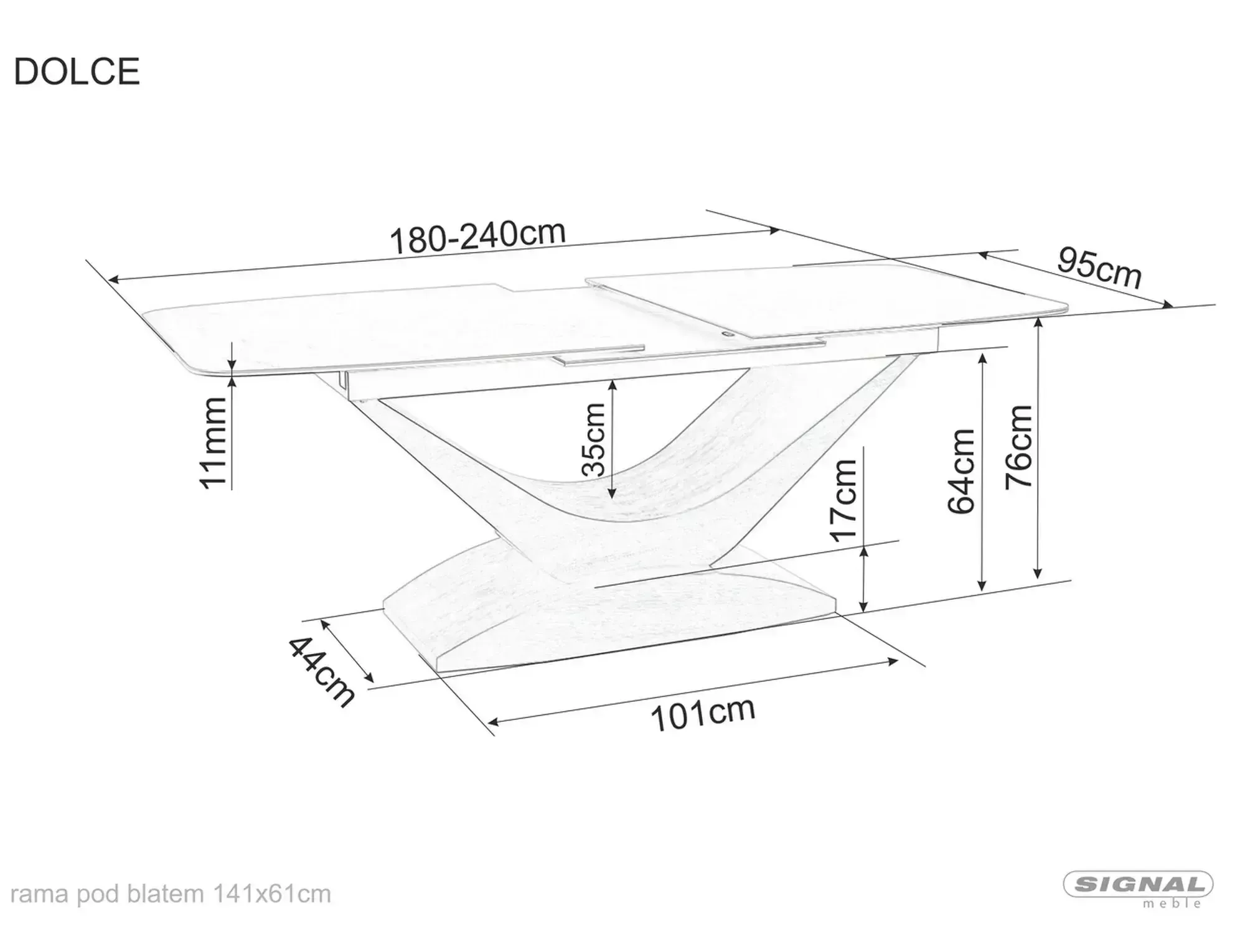 Stół dolce ceramic