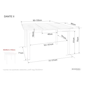 Stół dante ii