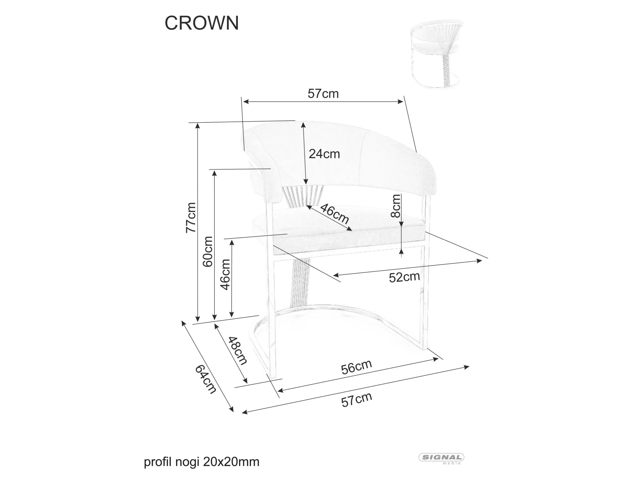 Krzesło crown velvet