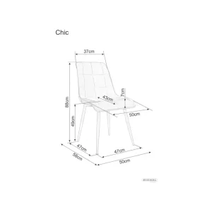 Krzesło chic brego kaszmir