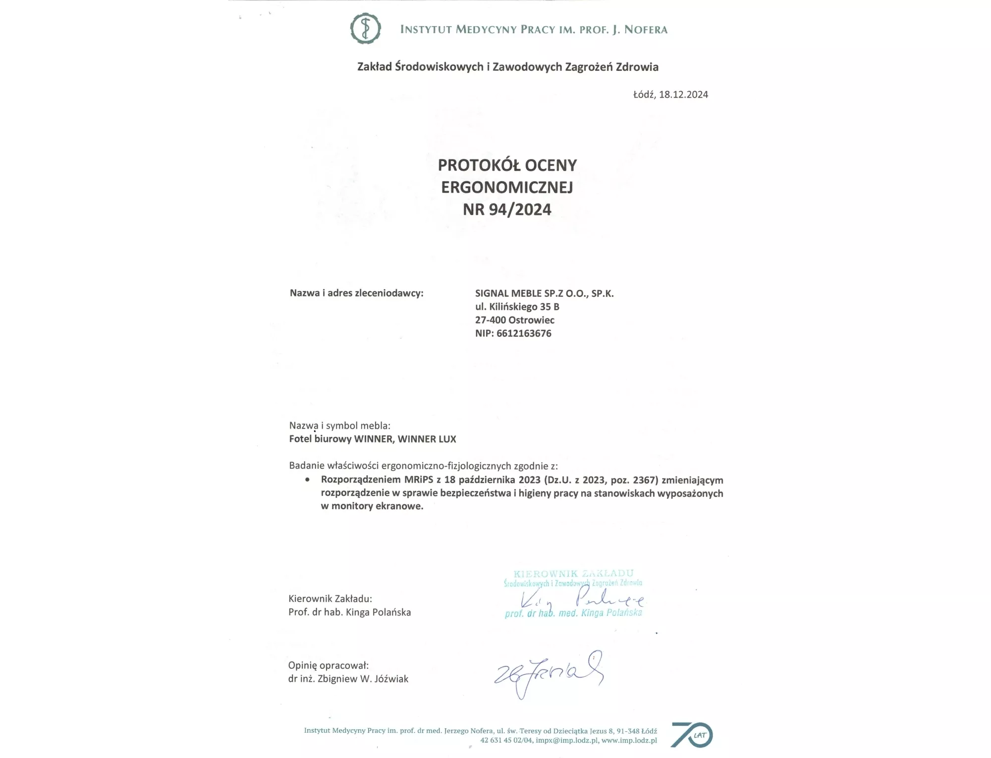 Fotel obrotowy winner lux