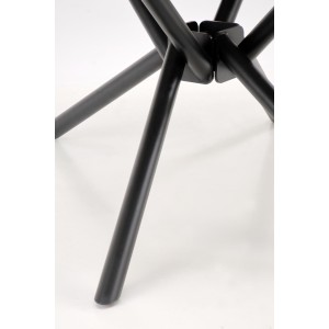 VITORINO stół rozkładany, blat - biały marmur, nogi - czarny