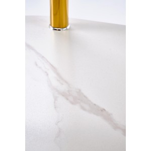 DUCAT ława, biały marmur / transparentny / złoty