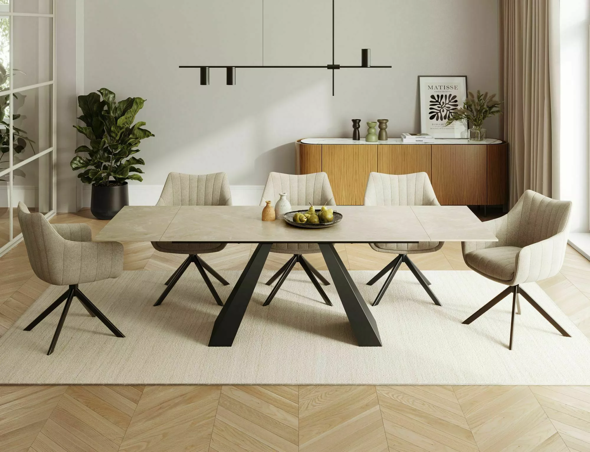 Stół salvadore ceramic diamond cream