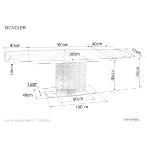 Stół moncler ceramic verde alpi