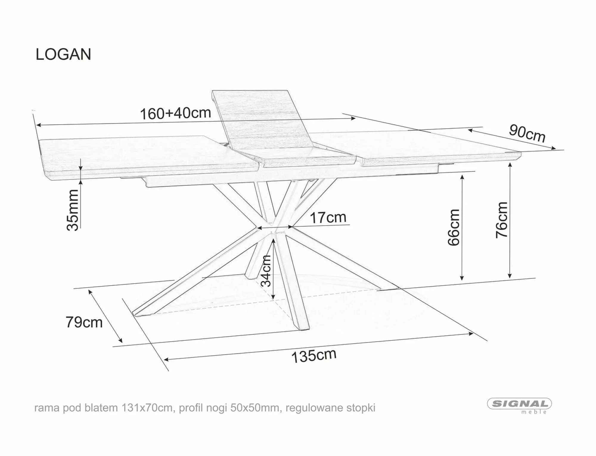 Stół logan ceramic