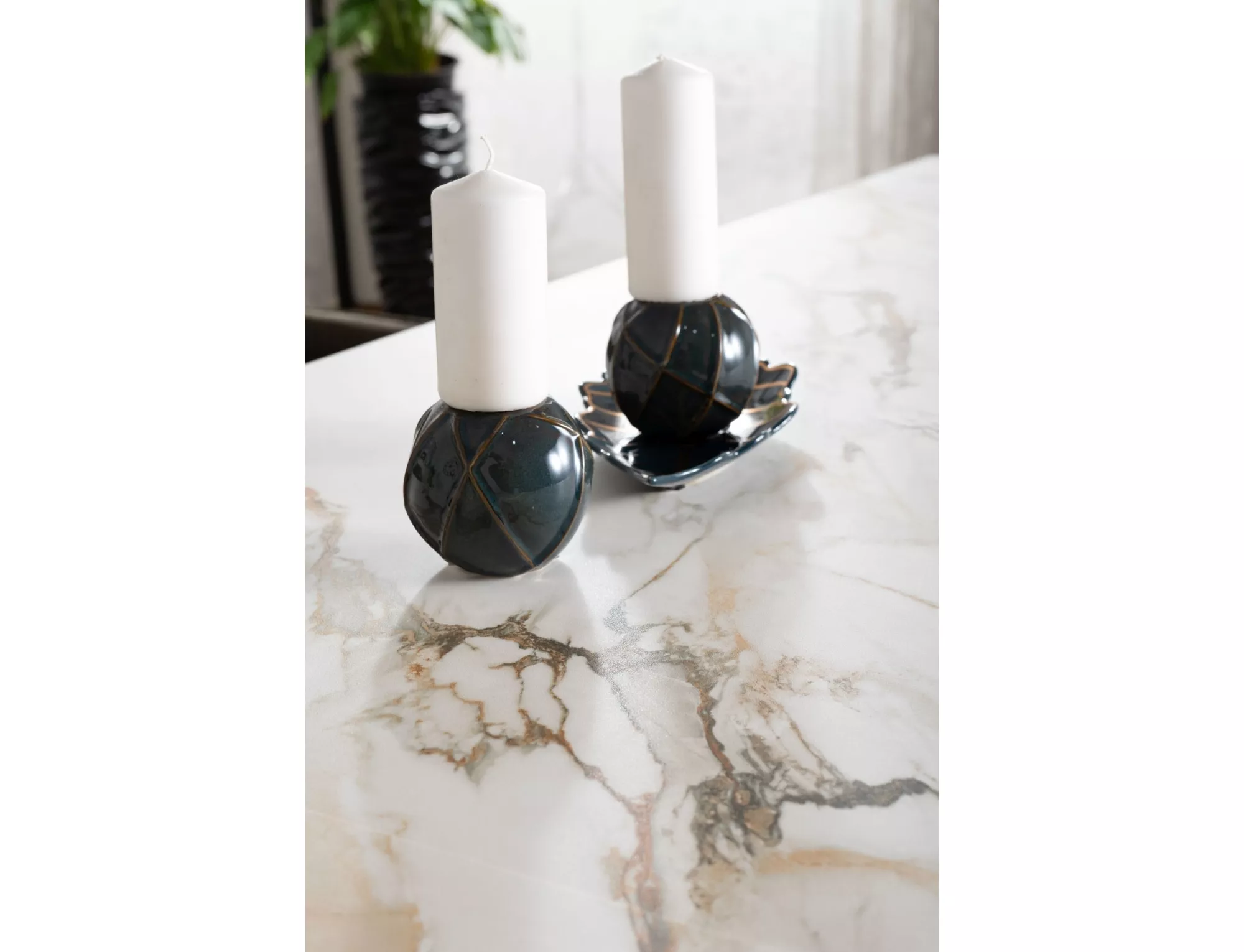 Stół columbus ceramic amber bianco