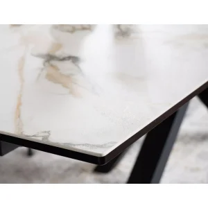 Stół columbus ceramic amber bianco