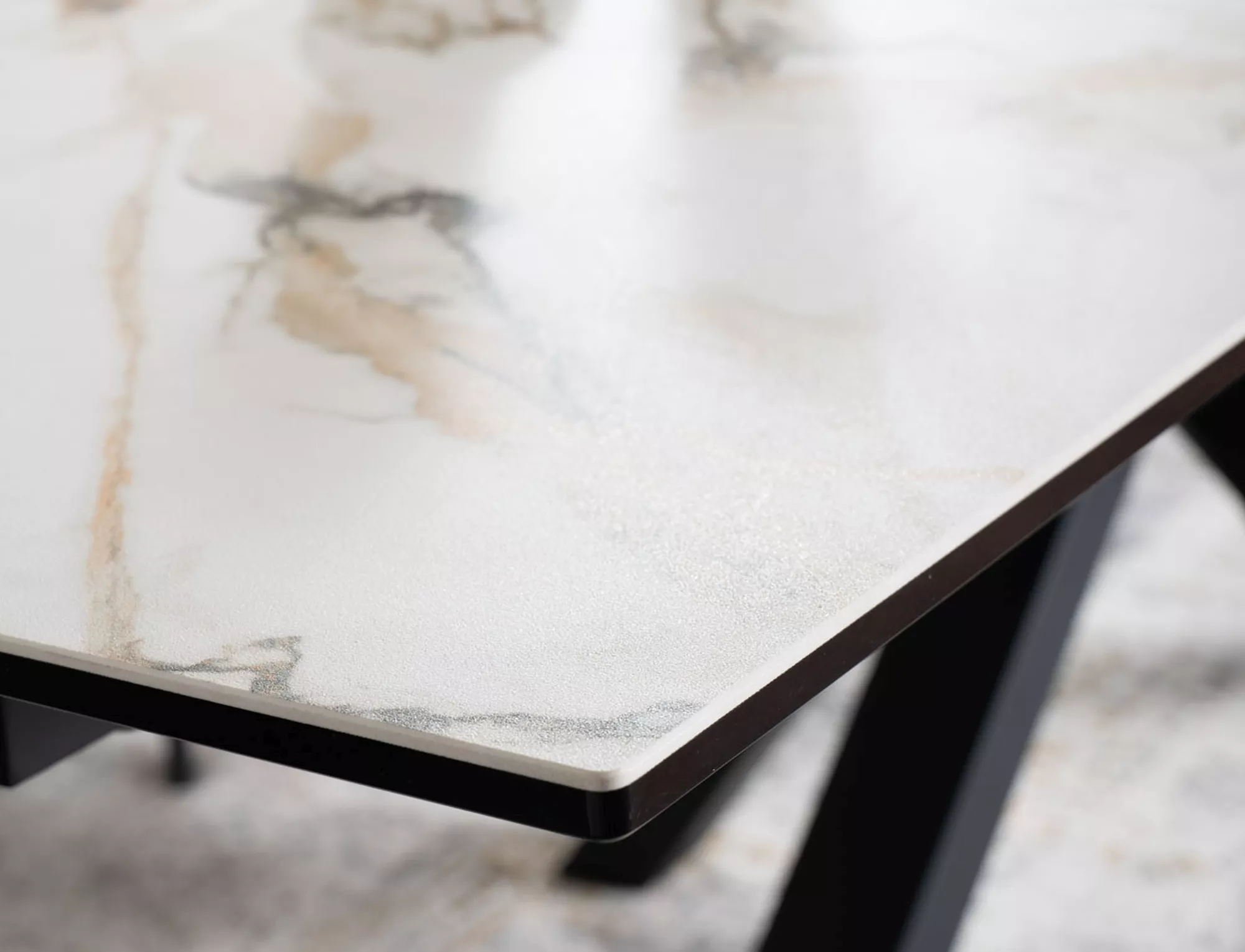 Stół columbus ceramic amber bianco