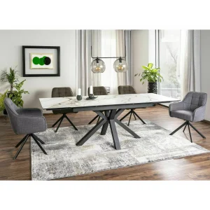 Stół columbus ceramic amber bianco