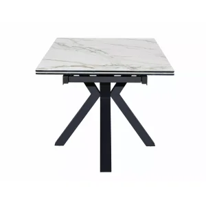 Stół columbus ceramic amber bianco