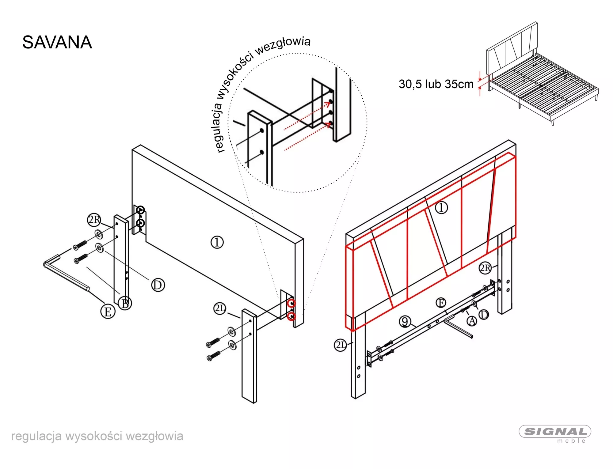 łóżko savana velvet