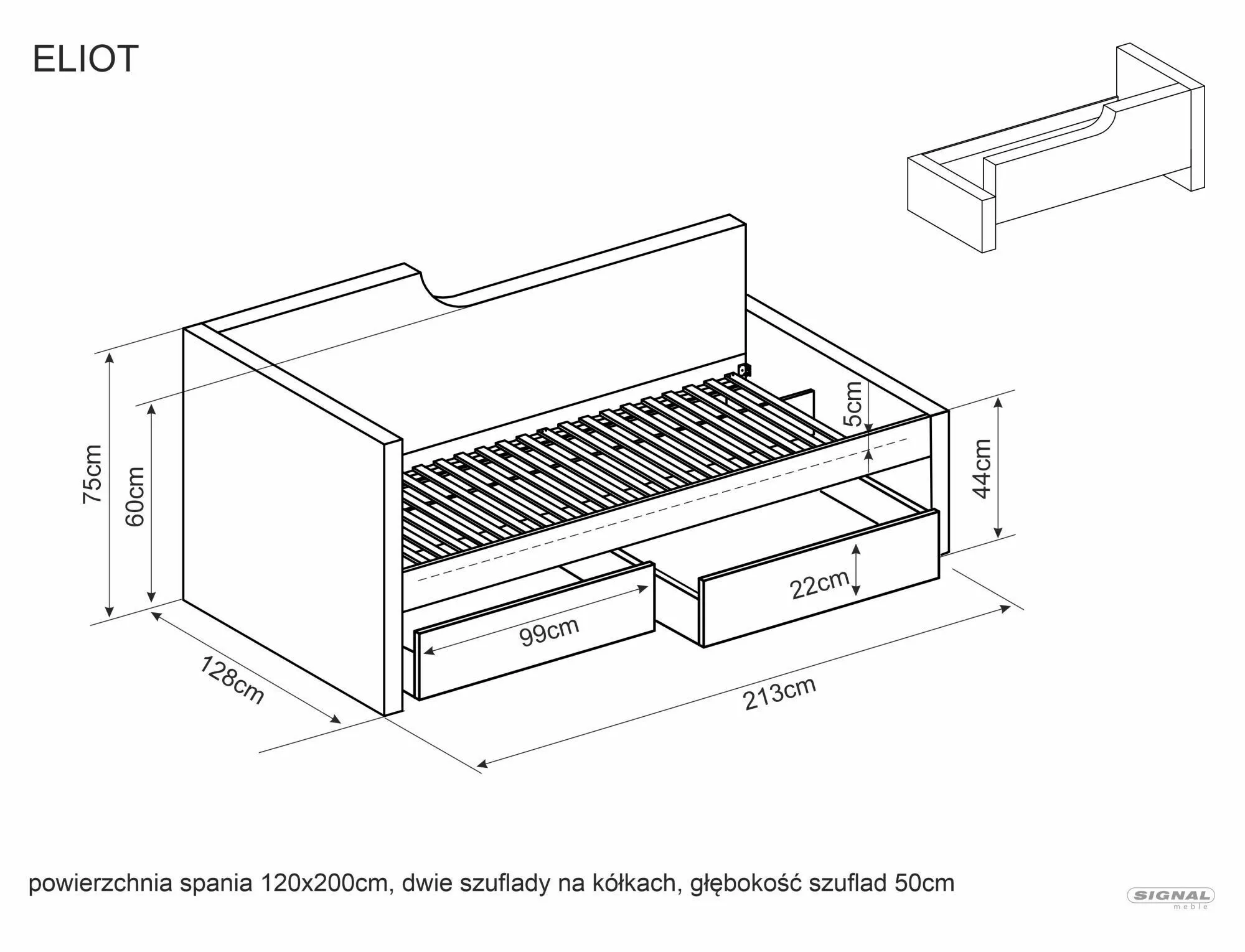 łóżko eliot velvet