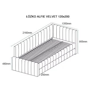 łóżko alfie velvet