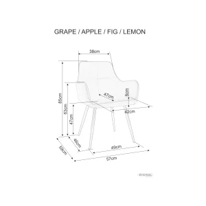 Krzesło apple velvet