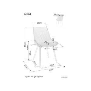 Krzesło agat velvet