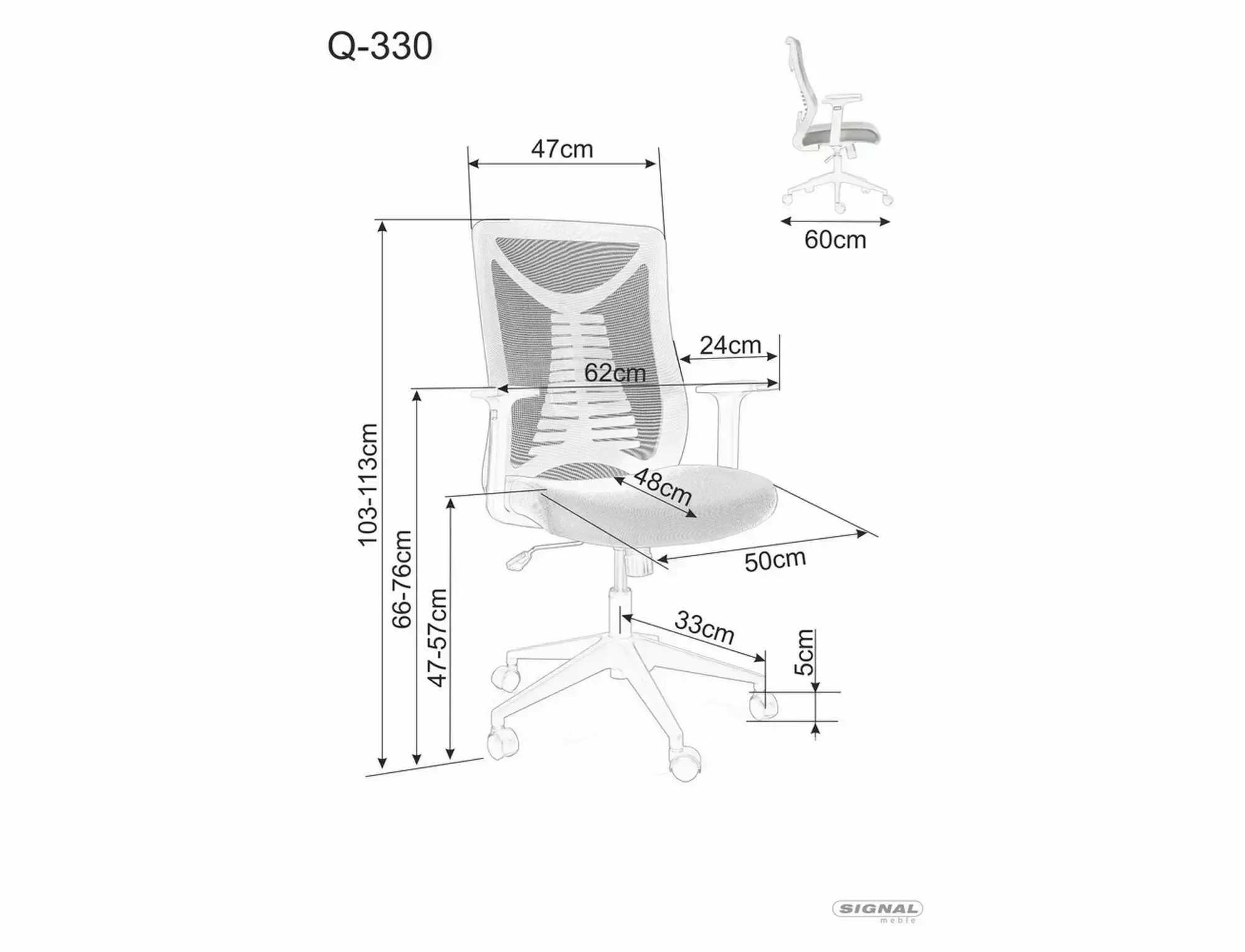 Fotel obrotowy q-330r