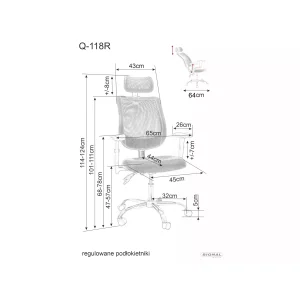 Fotel obrotowy q-118r