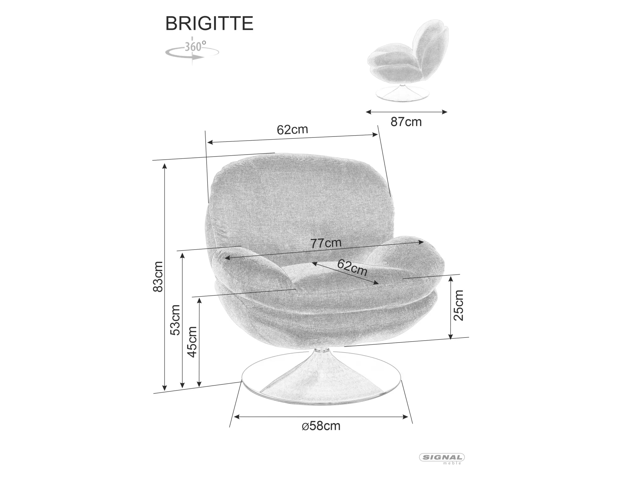 Fotel brigitte brego