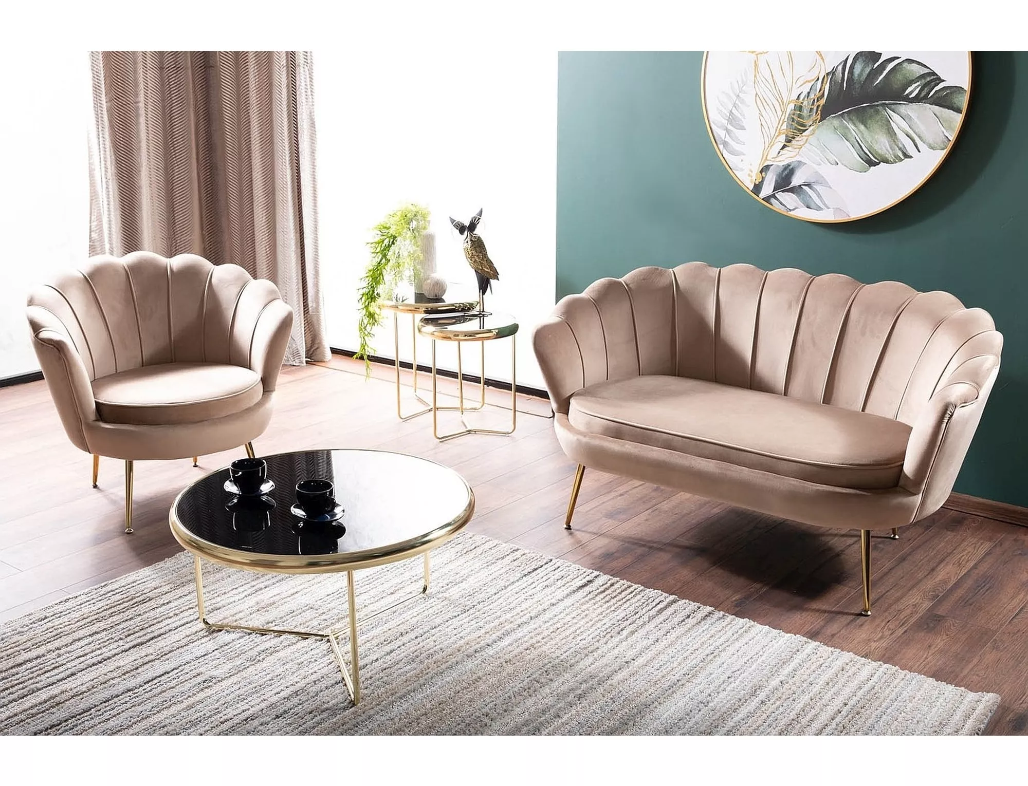 Sofa camellia 2 velvet